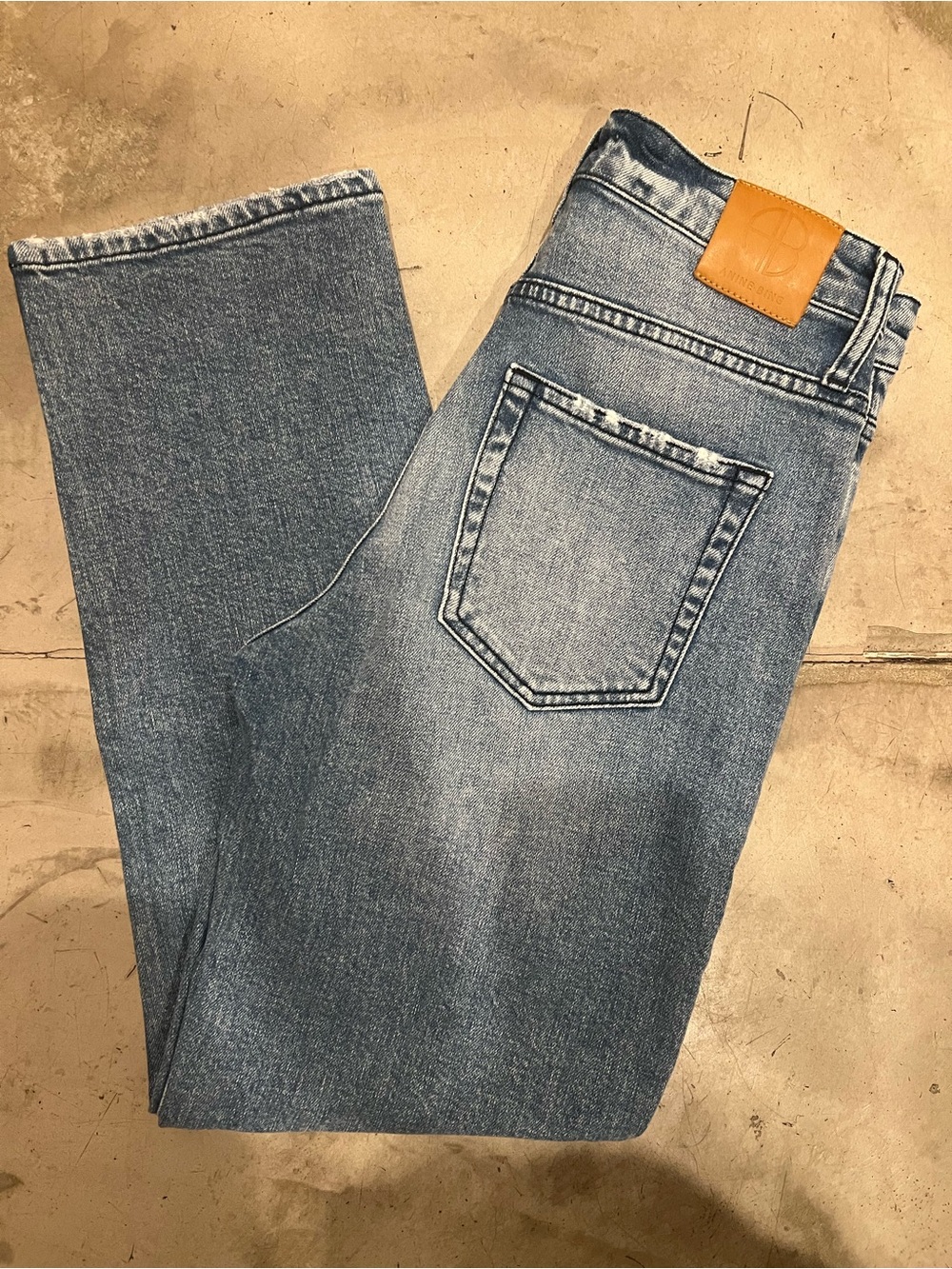 Anine Bing Light Blue Straight Leg Jeans